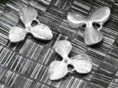 Подвеска Цветочек 37 коннектор 17,5*16,5*3,5мм серебристый (LUX Китай) (Brass)