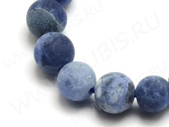 (ОПТ) Бусина округлая 8мм Содалит МАТОВЫЙ (камни) (НИТЬ)
