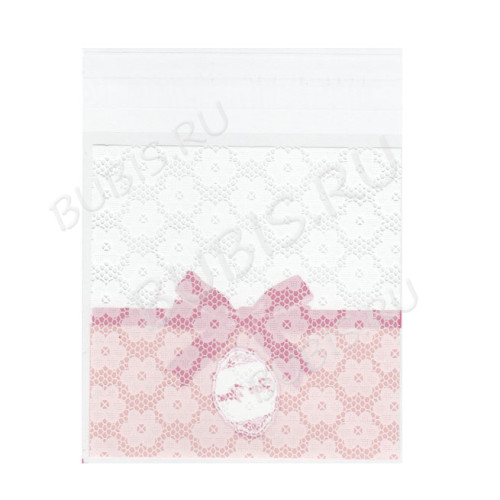 Пакет 36 с липким слоем 10*10см c розовым бантиком и For You прозрачный (упаковка) (10шт)