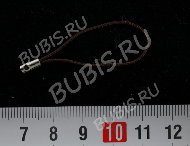 (СКИДКИ!!!) Шнурок для мобильного телефона 05 без карабина и колечка 45мм т.коричневый (5ШТ.)