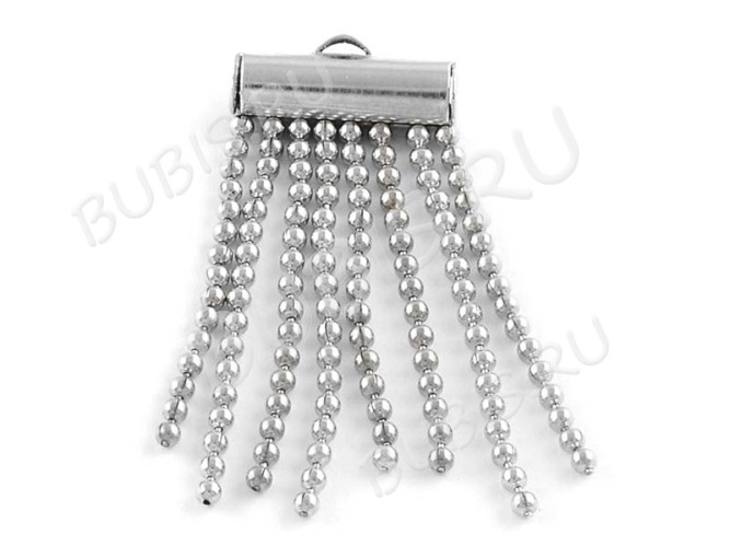 Концевик 138 слайдер зажим трубочка для лент 16*5,5*4мм цвет платины (Iron) (10шт)