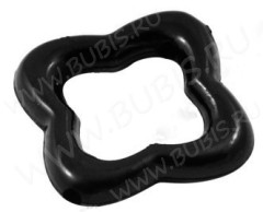 (СКИДКИ!!!) Бусина акрил Цветочек 35 рамка 20,5*20*3,5мм чёрный непрозрачный (акрил) (10шт.)