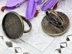 Основа (заготовка) для кольца 131 17мм с сеттингом 23мм античная бронза (Brass)