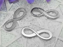 205 Коннектор Восьмёрка Бесконечность для браслетов 24*8,5*2,4мм цвет платины (литьё)