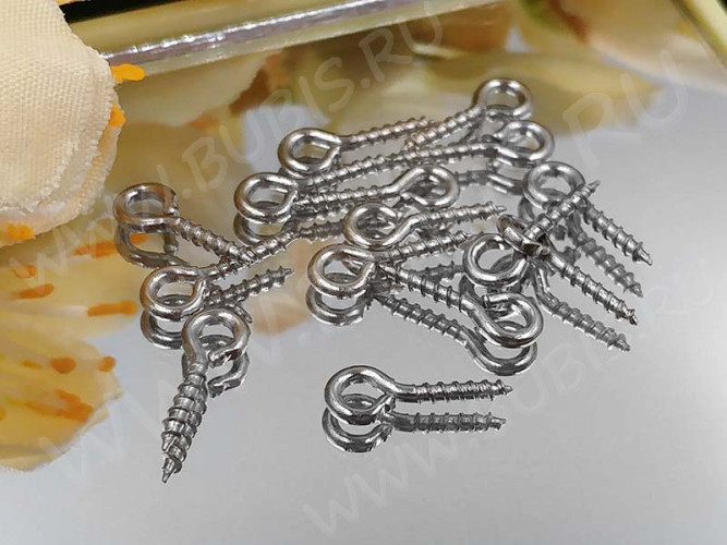 Штифт винтовой 07 толстый 10*4*1,1мм цвет платины (Iron) (100шт)