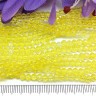 Купить Бусина кристалл гранёный абакус 4,3*4*3,5мм жёлтый прозрачный (имитация Сваровски) (20шт.) с доставкой по России