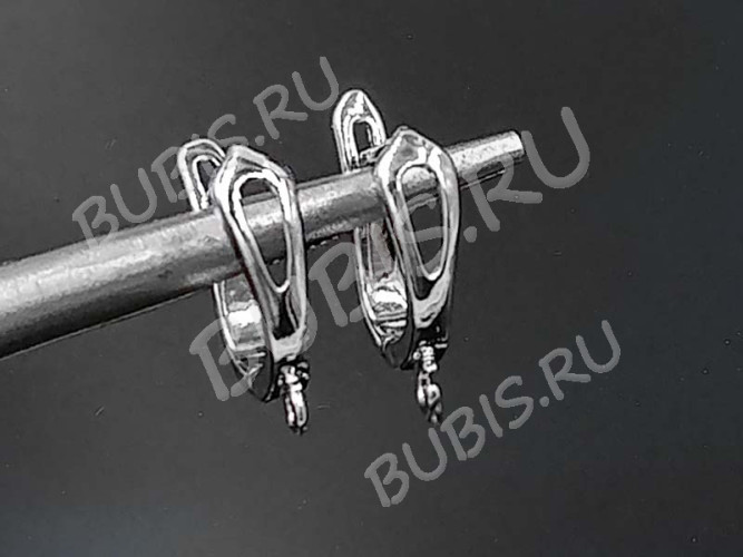 Швензы с английским замком №121 Капля острая 19*13*5мм цвет платины (Milano LUX) (Brass) (1 пара)