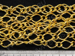 Цепочка I005 ДЛЯ БРАСЛЕТОВ звено 11*7мм и 6*5мм золотистая (Iron) (50см)