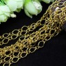 Купить Цепочка I005 ДЛЯ БРАСЛЕТОВ звено 11*7мм и 6*5мм золотистая (Iron) (50см) с доставкой по России
