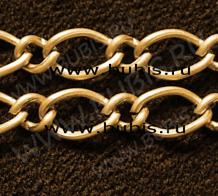 Цепочка I005 ДЛЯ БРАСЛЕТОВ звено 11*7мм и 6*5мм золотистая (Iron) (50см)