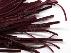 Велюровый шнур 01 плоский 3*1мм бордовый (1м)