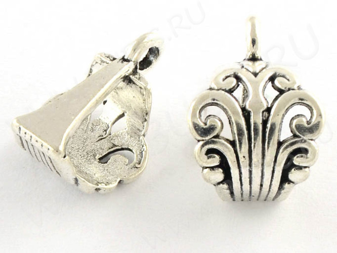 (СКИДКИ!!!) Бусина с петлёй 108 Бейл ажурный 17*12*8,5мм античное серебро (литьё) (10шт)