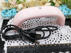 УФ лампа 02 12Вт 6 LED мини 14,5*4,5см розовая (инструменты для смолы)