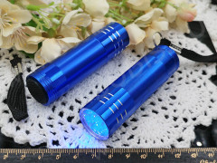УФ лампа 05 6Вт 9 LED фонарик 8,3*2,4см синий (инструменты для смолы)