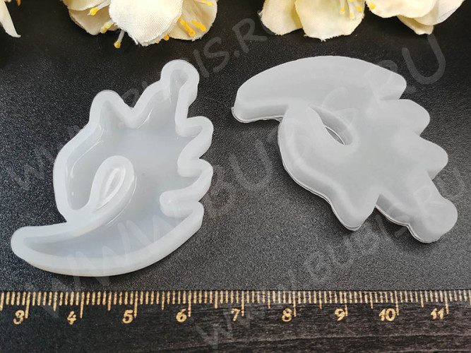 Молд 157 для эпоксидной смолы Завиток 50*30*7,5мм (силикон)