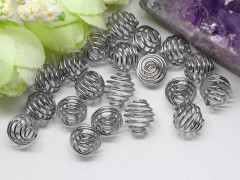 (СКИДКИ!!!) Пружинка-шарик металлический 9мм никель (Iron) (10шт.)