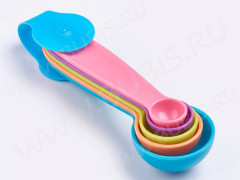 Набор мерных ложек 5 размеров микс цветов (пластик) (инструменты для бижутерии)