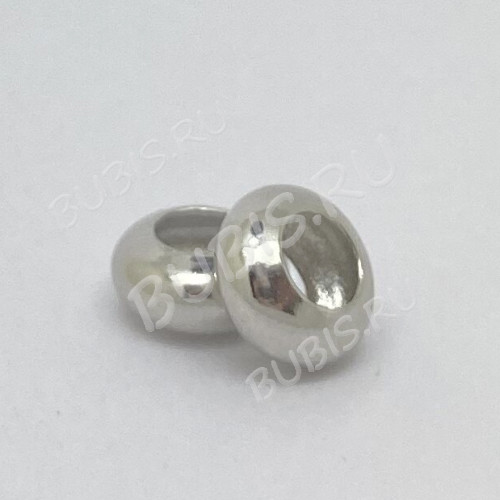 Рондели 102 Бусины колечки 8*8*4мм цвет платины (LUX Китай) (Brass)