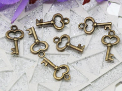 Подвеска Ключик 15 3D 15,5*8,5*2,5мм античная бронза (литьё)