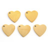 Купить Подвеска Жетон 48 Сердечко окончание цепочки 15*14*1мм Real Gold Plated 18K золотистая (Хирургическая сталь) с доставкой по России