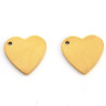 Купить Подвеска Жетон 48 Сердечко окончание цепочки 15*14*1мм Real Gold Plated 18K золотистая (Хирургическая сталь) с доставкой по России