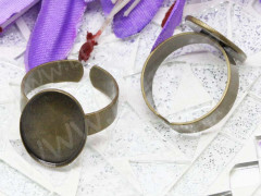 Основа (заготовка) для кольца 132 18мм с овальным сеттингом 18*13мм античная бронза (Brass)