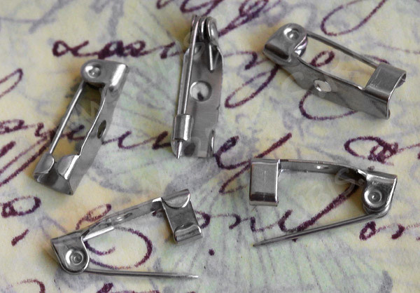 (СКИДКИ!!!) Основа (заготовка) для броши №21 Булавка 1 отверстие 15*5*5мм цвет платины (Iron) (10шт.)