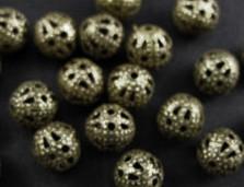 Бусина ажурная 01 "Шарик" 6мм античная бронза (Iron) (20шт.)