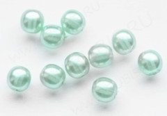 Бусина &quot;Жемчуг&quot; 5,5мм св.зелёная ПОЛУПРОЗРАЧНАЯ (стекло) (10шт.)