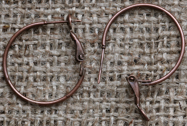 Швензы-кольца №02 25мм античная медь (Iron) (1пара)