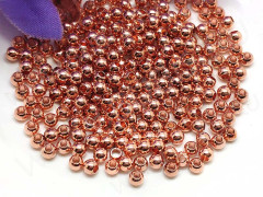 Бусина Шарик металлический 3мм розовое золото (Brass) (20шт.)