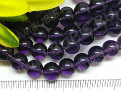 (СКИДКИ!!!) Бусина округлая 10мм аметистовая прозрачная (стекло) (10шт.)