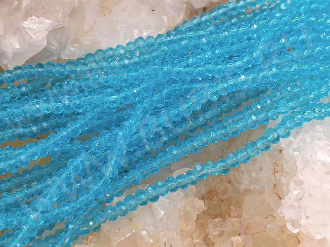 Бусина кристалл гранёный абакус 2,5*2,5*1,5мм небесно-голубой прозрачный (имитация Сваровски) (НИТЬ)