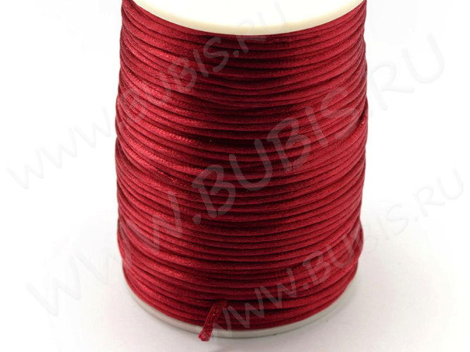 Шёлковый шнур 01 2мм вишневый (1м)