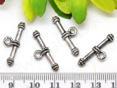 002 Палочка для тоггла 23*8*3,5мм античное серебро (литьё)