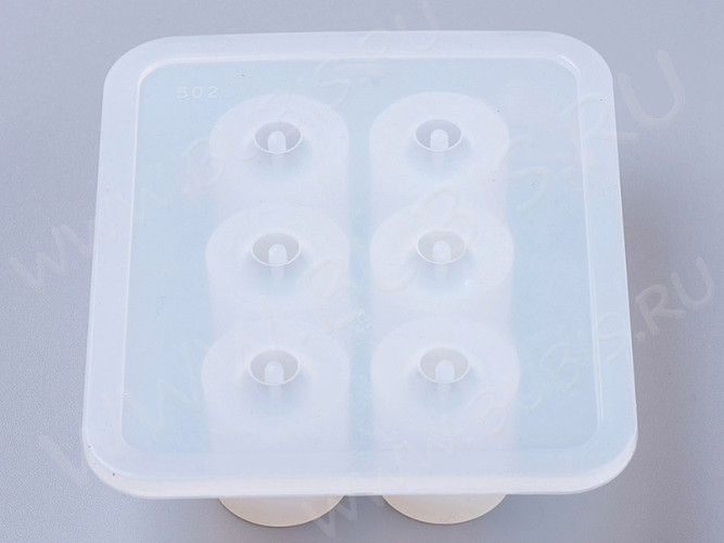 Молд 104 для эпоксидной смолы бусина вытянутый Эллипсоид 18*16мм (силикон)