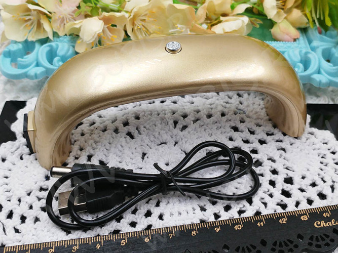 УФ лампа 03 12Вт 6 LED мини 14,5*4,5см золотая (инструменты для смолы)