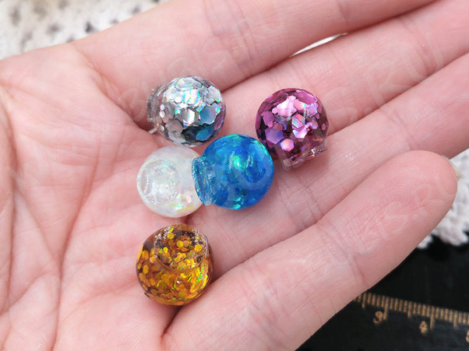 Молд 179 для эпоксидной смолы 65*65*14мм Шары (сферы) 12,5мм (силикон)