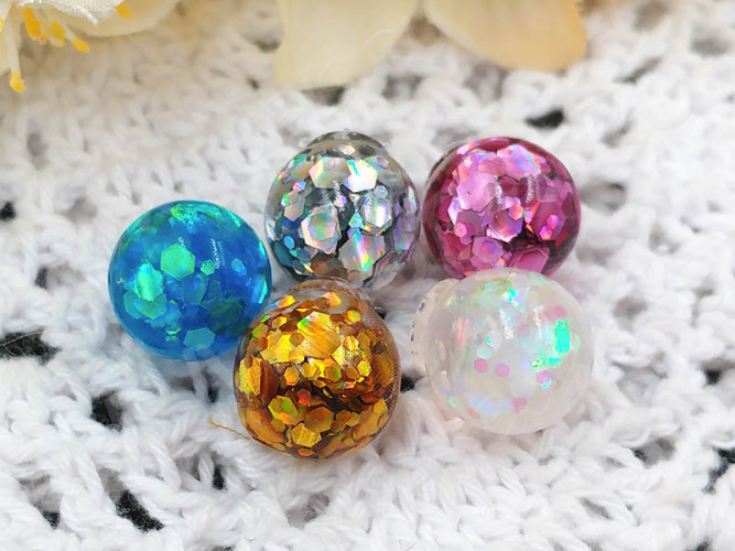 Молд 179 для эпоксидной смолы 65*65*14мм Шары (сферы) 12,5мм (силикон)