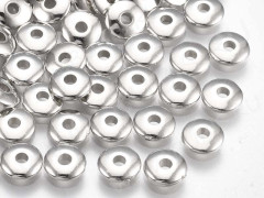 (СКИДКИ!!!) Рондели 099 акриловые бусины 6*6*1,6мм цвет платины (акрил CCB) (50шт.)