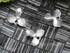 Подвеска Цветочек 39 коннектор 11,5*9,5*3,5мм серебристый (LUX Китай) (Brass)