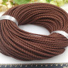 Шнур кожаный 56 натуральный плетёный круглый 3мм коричневый (1м) Купить Шнур кожаный 56 натуральный плетёный круглый 3мм коричневый (1м) с доставкой по России