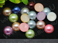 Кабошон декоративный 38 Полубусина 12*12*6мм МИКС жемчужный (акрил) (20шт.)