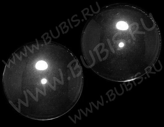 Кабошон стеклянный 10 Круг 8*8*3мм прозрачный (стекло) (10шт)