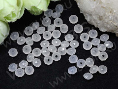 Бусина акриловая Абакус 05 гранёный 6*6*4,3мм белый полупрозрачный (акрил) (50шт.)