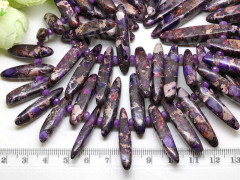 Бусина каменная Клык 12 26-31мм Варисцит фиолетовый (камни)