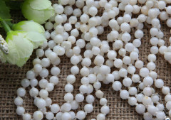 Бусина округлая 5,5-6,5мм Перламутр белый (камни)