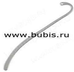 Основа (заготовка) для закладки 06 простая 8,7см античное серебро (литьё)