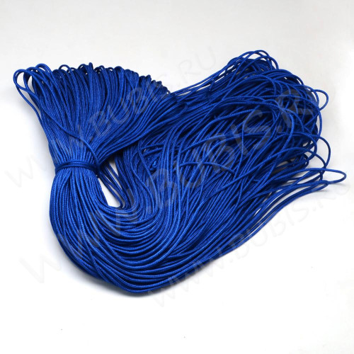 Шнур Паракорд 02 2мм синий (полиэстер+спандекс) (1м)