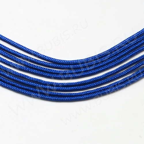 Шнур Паракорд 02 2мм синий (полиэстер+спандекс) (1м)